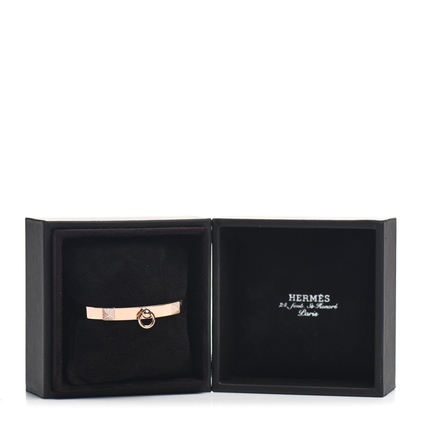 18K Rose Gold Diamond PM Collier De Chien Bracelet SH