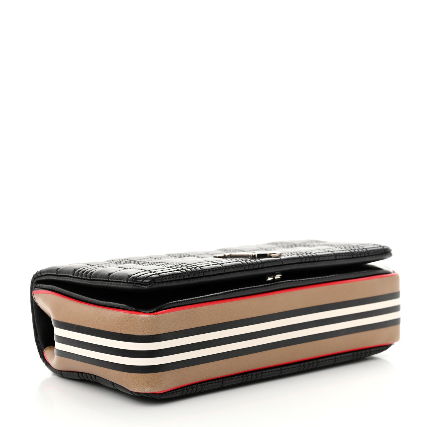 Patent Quilted House Check Lola Bag Black