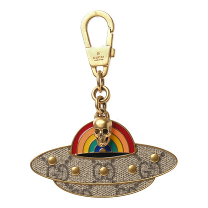Gucci Brass GG Supreme Key Chain Multicolor 1 of 6