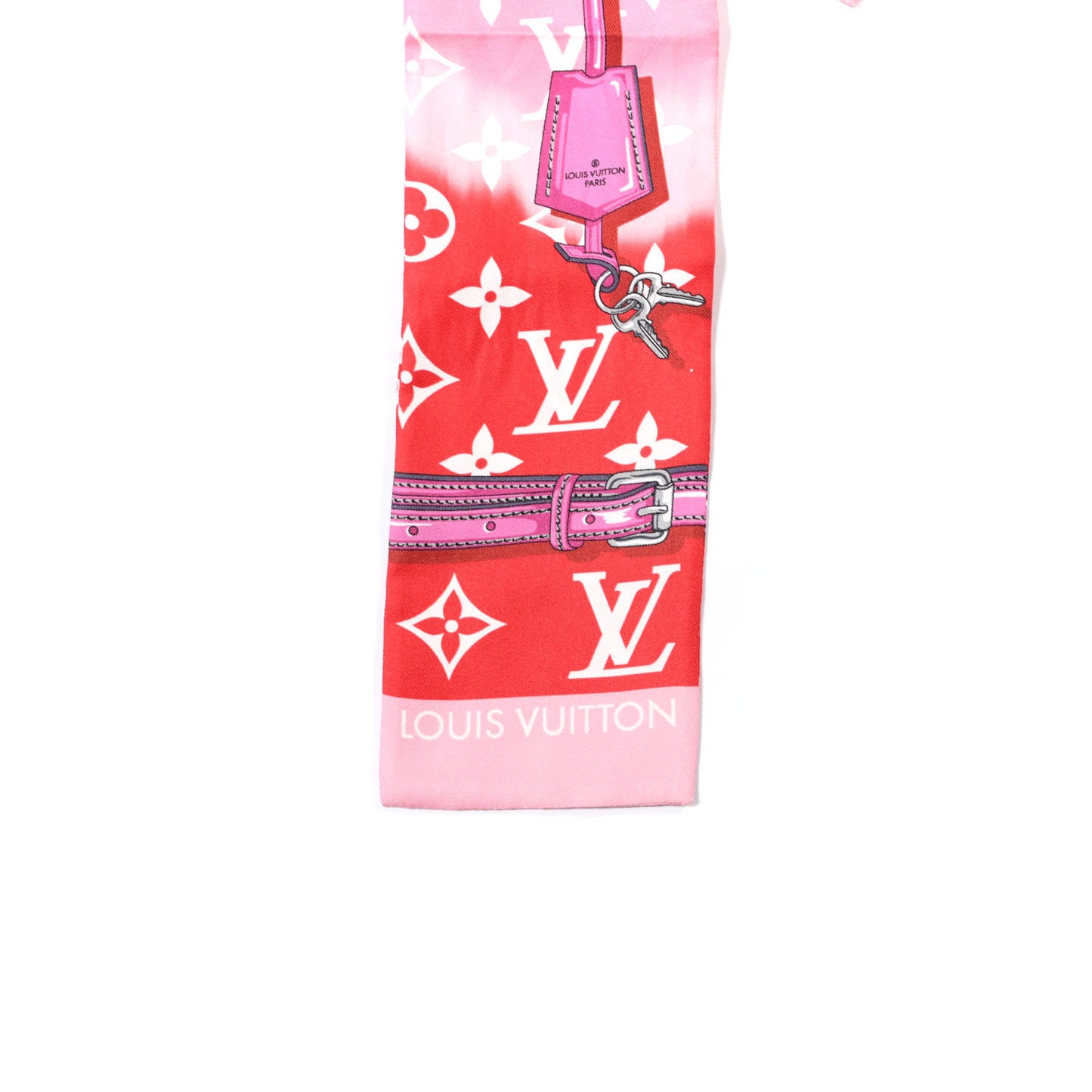 Silk Monogram Giant Confidential Bandeau Red
