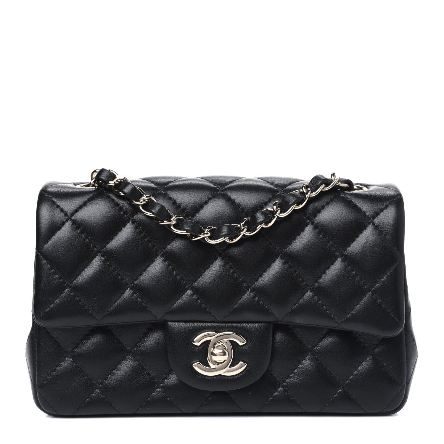 Chanel Lambskin Quilted Mini Rectangular Flap Black 1 of 4