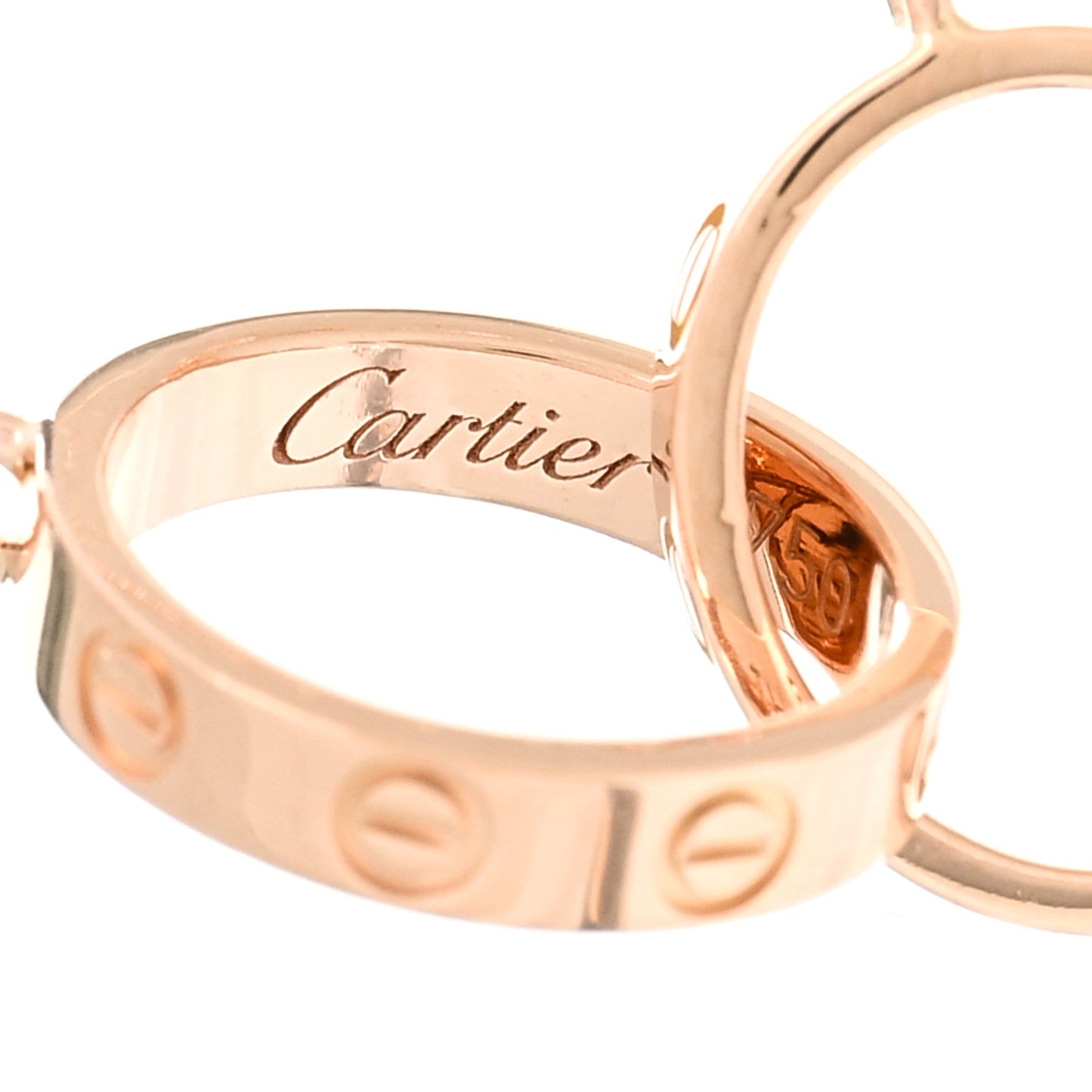 18K Pink Gold Interlocking LOVE Necklace