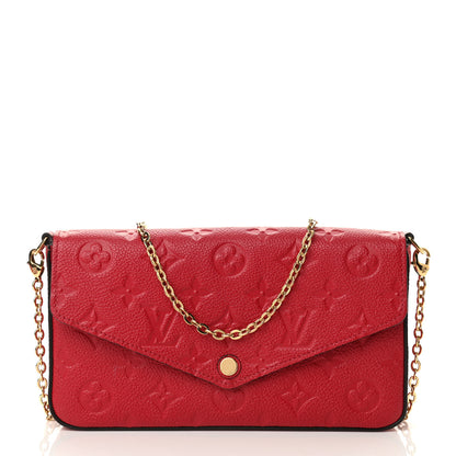 Louis Vuitton Empreinte Pochette Felicie Chain Wallet Cherry 2 of 10