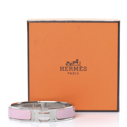 Hermes Enamel Narrow Clic Clac H Bracelet PM Rose Sakura 6 of 6