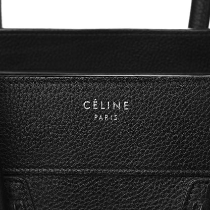 Celine Drummed Calfskin Mini Luggage Black 11 of 11