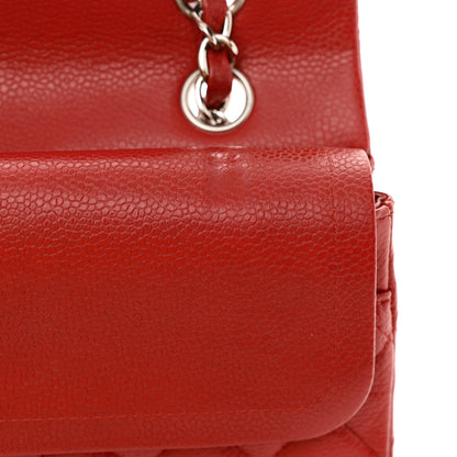 Chanel Caviar Quilted Medium Double Flap Red 12 of 15