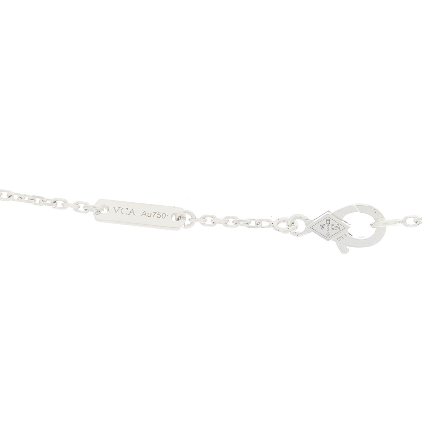 18K White Gold Diamond Lotus 3 Flowers Pendant Necklace