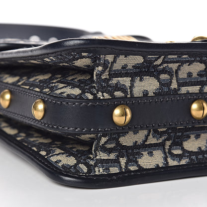 Christian Dior Oblique Square DiorAddict Flap Navy Blue 8 of 9