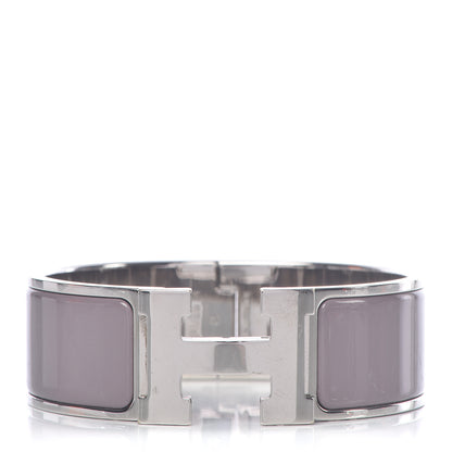 Hermes Enamel Wide Clic Clac H Bracelet GM Marron Glace 1 of 5