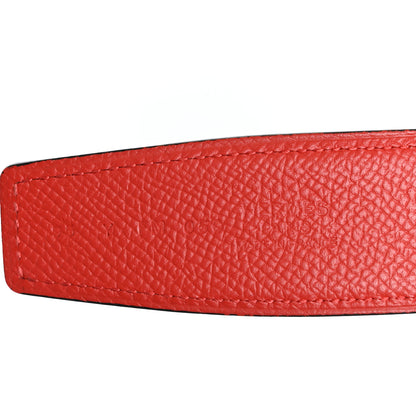 Hermes Epsom 32mm H Belt 95 Rose Confetti Rouge Tomate 3 of 6