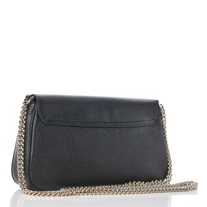 Gucci Pebbled Calfskin Medium Soho Flap Crossbody Black 3 of 7