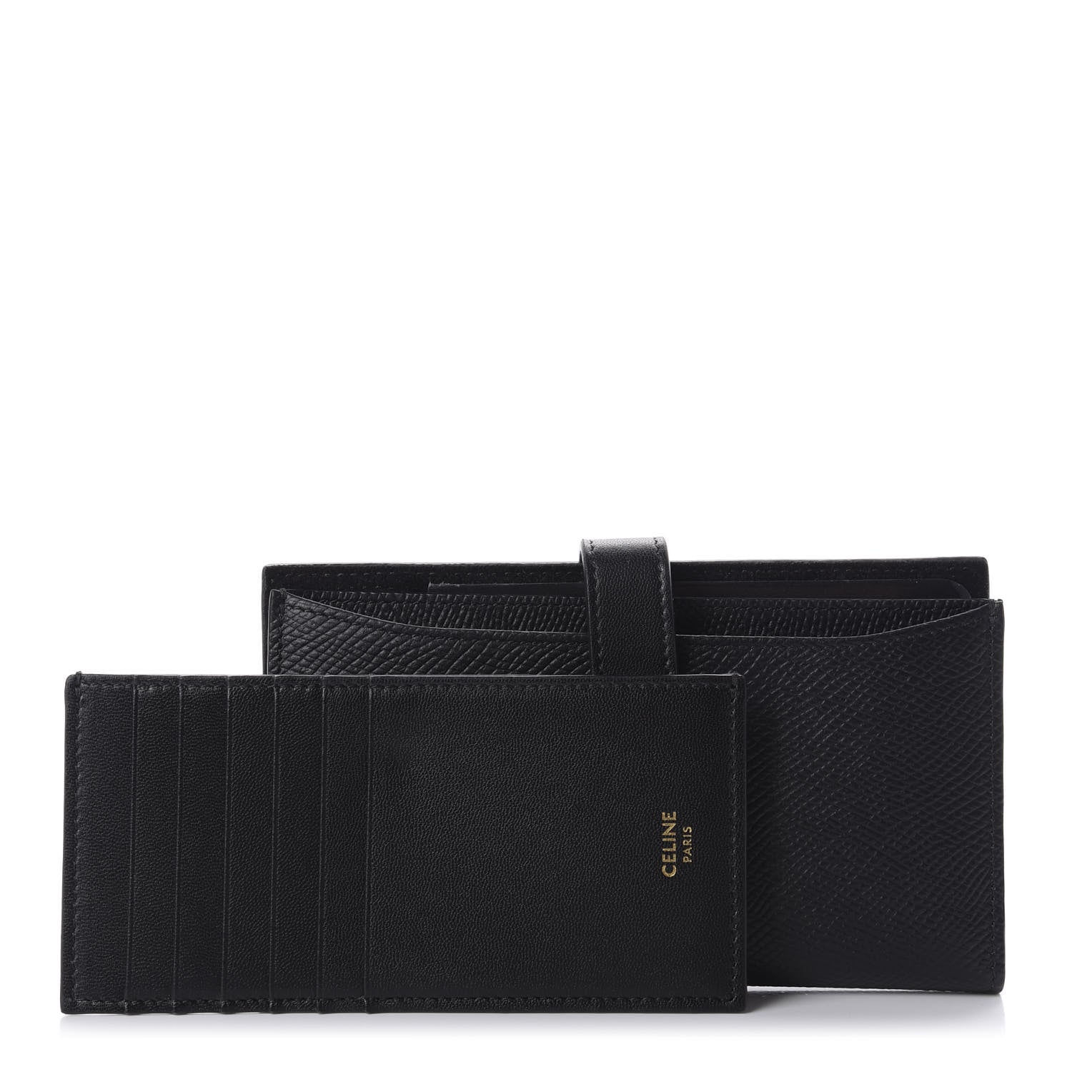 Celine Grained Calfskin XS/S iPhone Folio Black 1 of 9