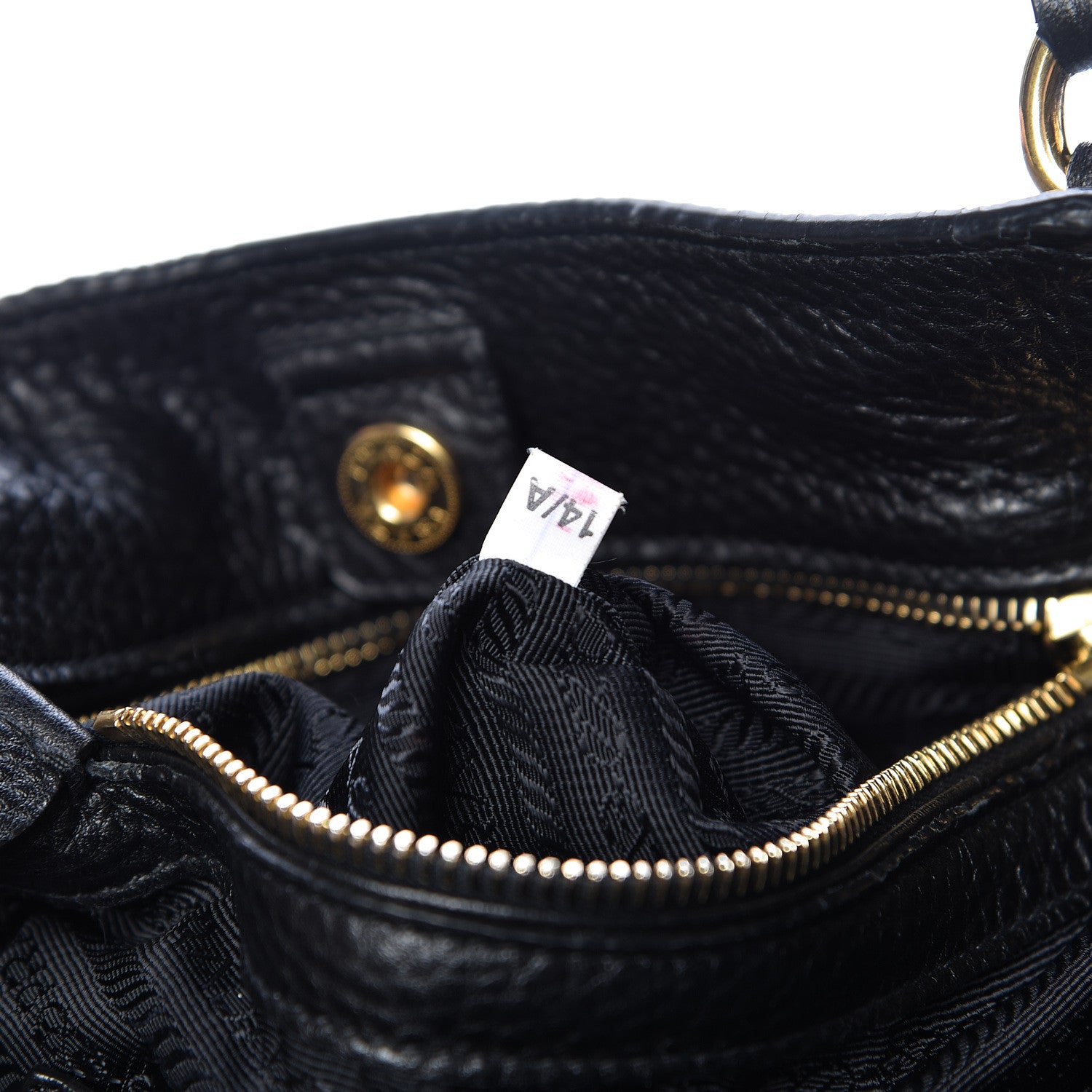 Prada Vitello Daino Side Pocket Hobo Black 7 of 29