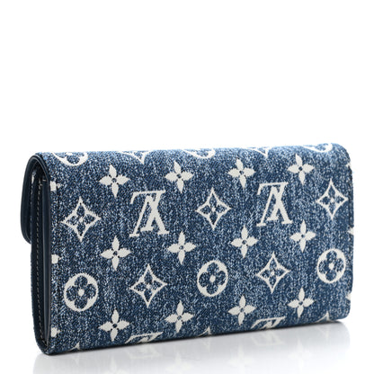 Louis Vuitton Monogram Jacquard Denim Sarah Wallet Bleu 3 of 8