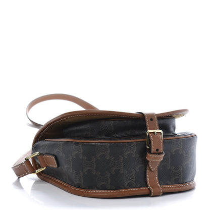 Celine Triomphe Canvas Medium Folco Bag Tan 4 of 9