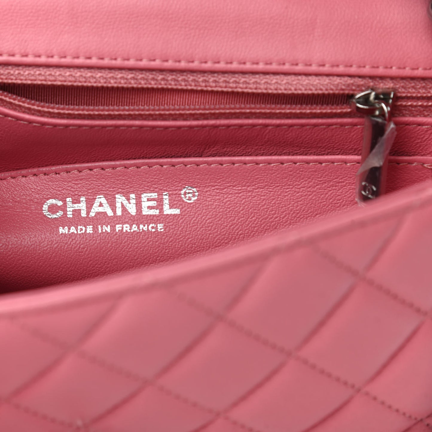Lambskin Quilted Mini Rectangular Flap Pink