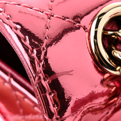 Chanel Mirror Calfskin Metallic Lambskin Quilted Hollywood Boulevard Mini Flap With Star Coin Purse Pink 13 of 13