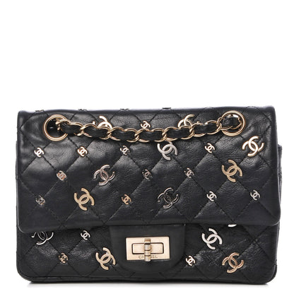 Chanel Calfskin CC Punk 2.55 Reissue 224 Flap Black 1 of 11