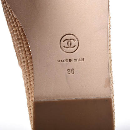 Chanel Lambskin Grosgrain CC Espadrilles 36 Black 6 of 9