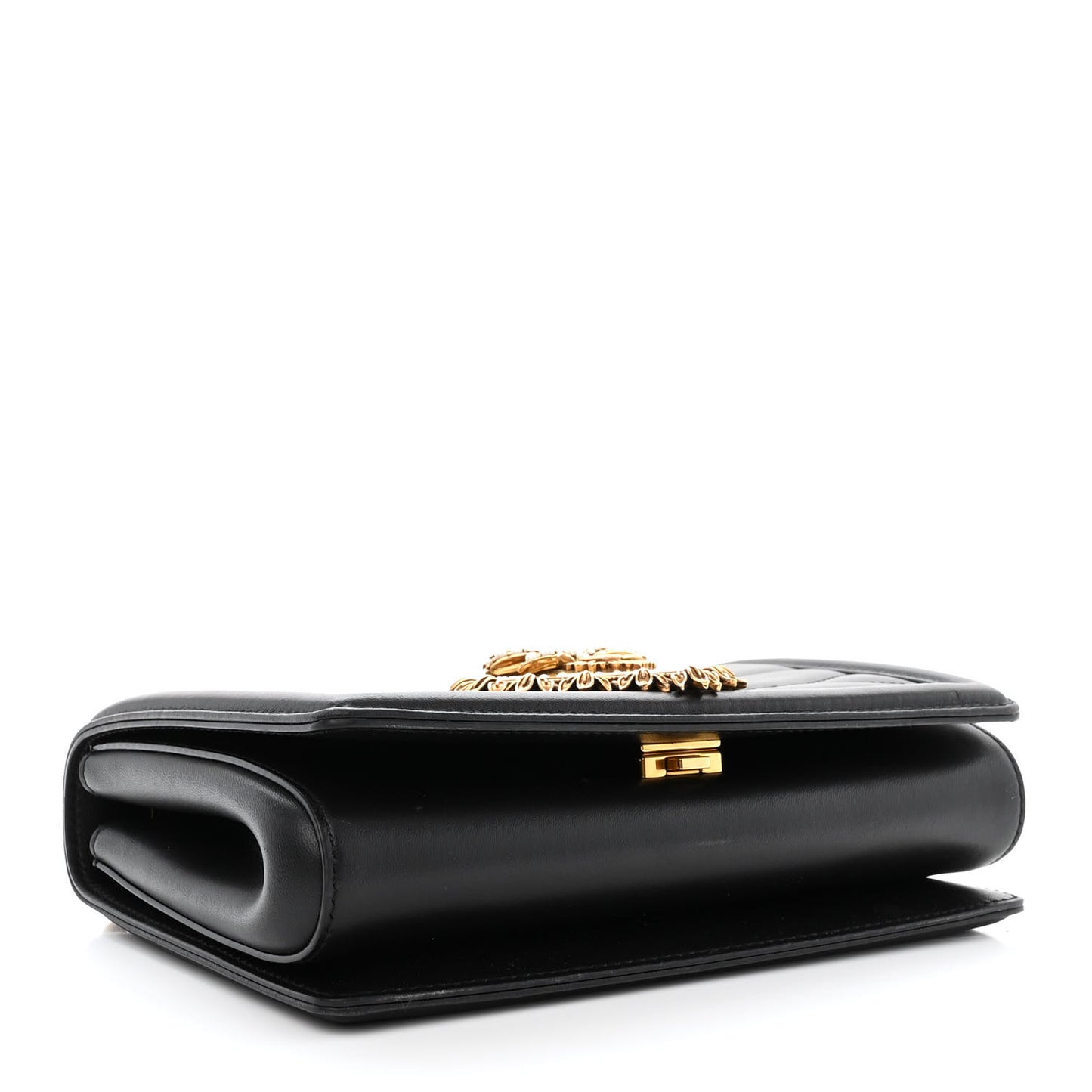 Calfskin Medium Devotion Crossbody Bag Black