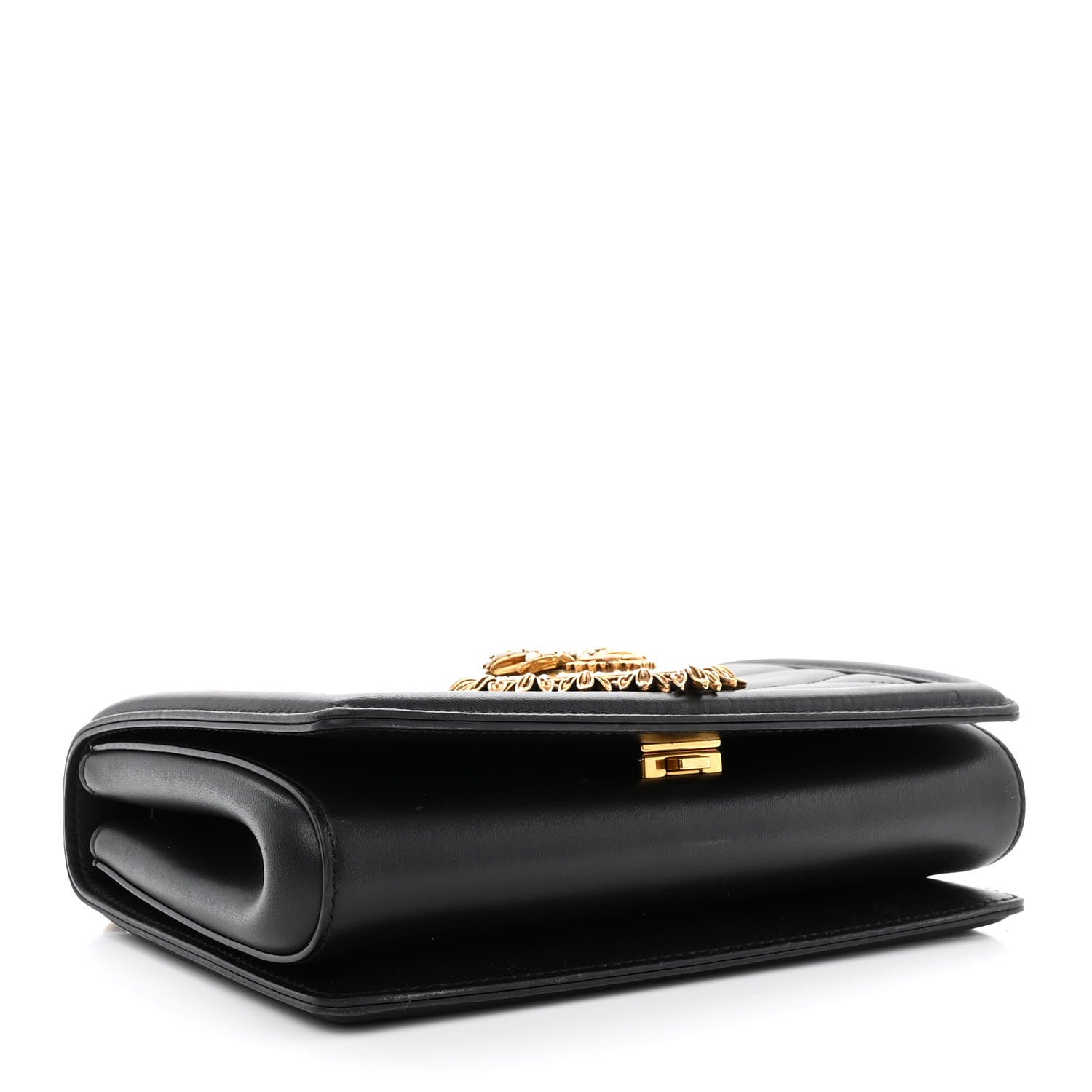 Dolce & Gabbana Calfskin Medium Devotion Crossbody Bag Black 4 of 12