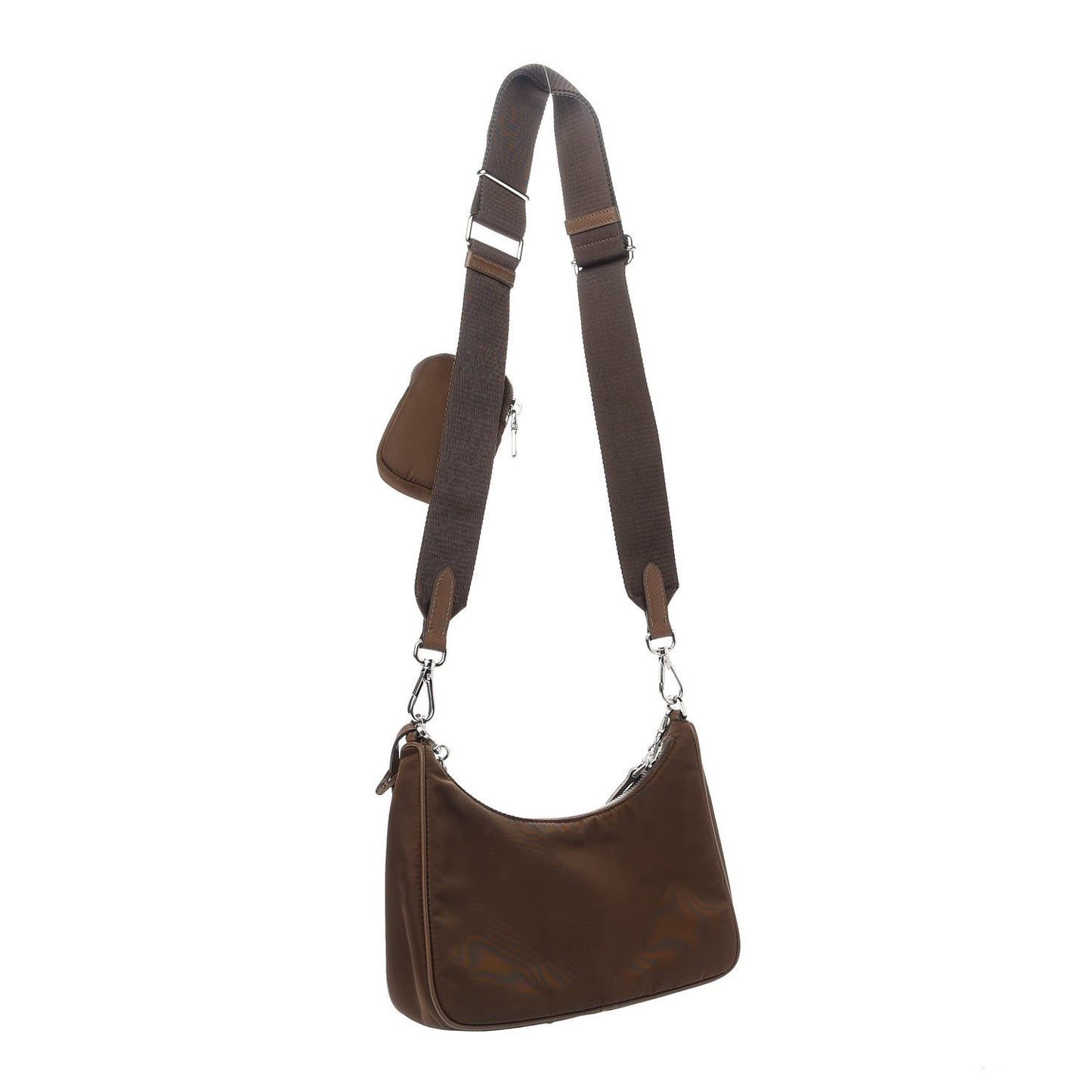 Tessuto Nylon Saffiano Re-Edition 2005 Shoulder Bag Cacao