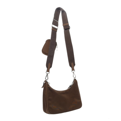 Prada Tessuto Nylon Saffiano Re-Edition 2005 Shoulder Bag Cacao 3 of 10