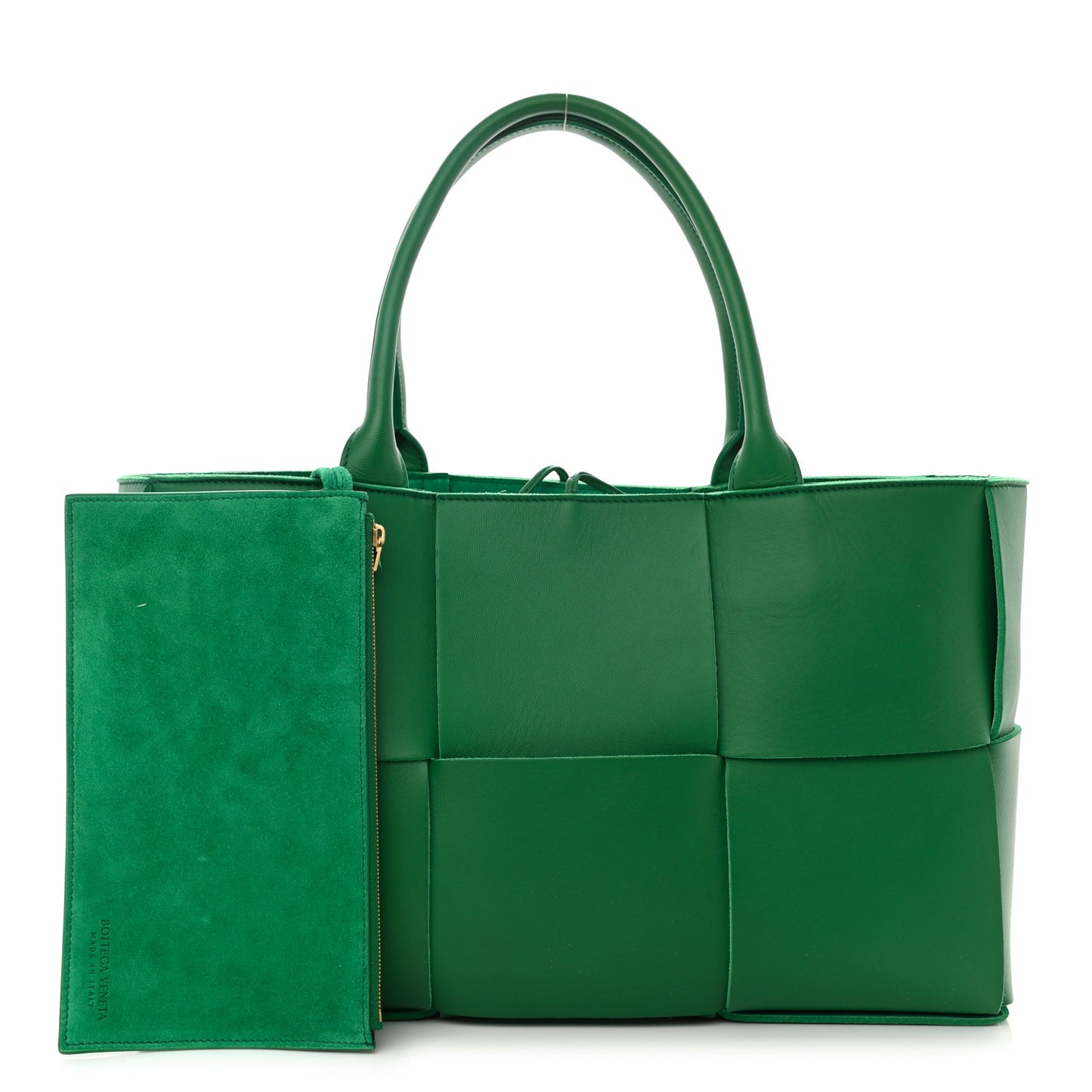 Nappa Maxi Intrecciato Medium Arco Tote Racing Green