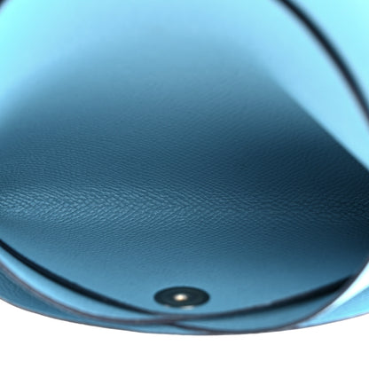 Hermes Madame Calfskin Duo Calvi Card Case Bleu du Nord 6 of 9