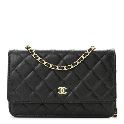 Chanel Caviar Quilted Wallet on Chain WOC Black 1 of 12