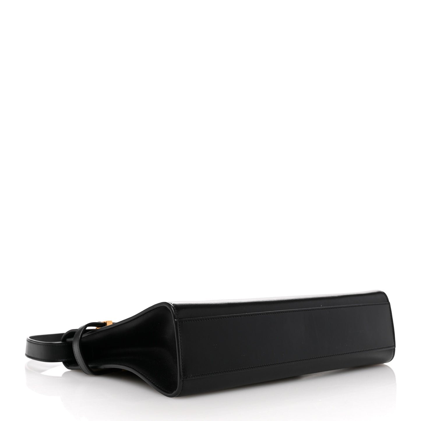 Smooth Calfskin Manhattan Shoulder Bag Black