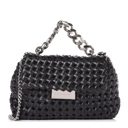 Stella McCartney Eco Alter Nappa Woven Bex Shoulder Bag Black 1 of 6