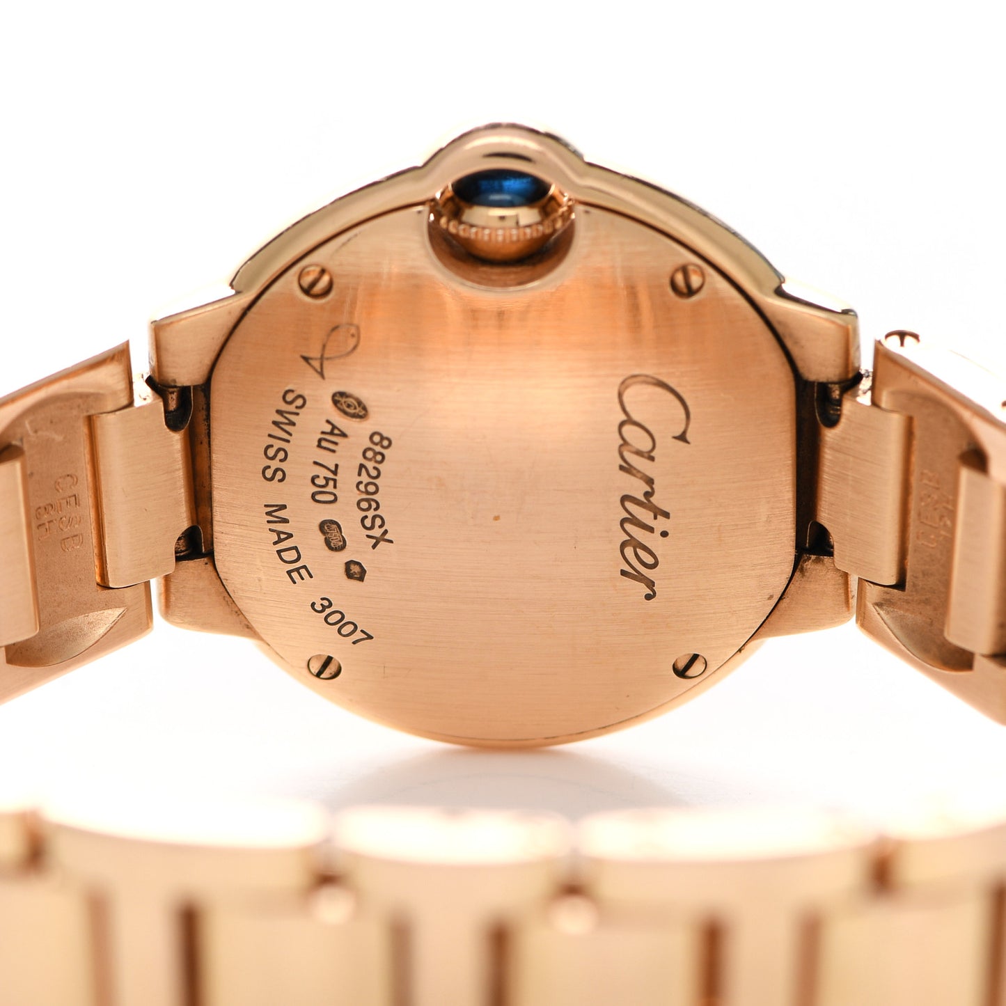 18K Pink Gold 28mm Ballon Bleu De Cartier Quartz Watch
