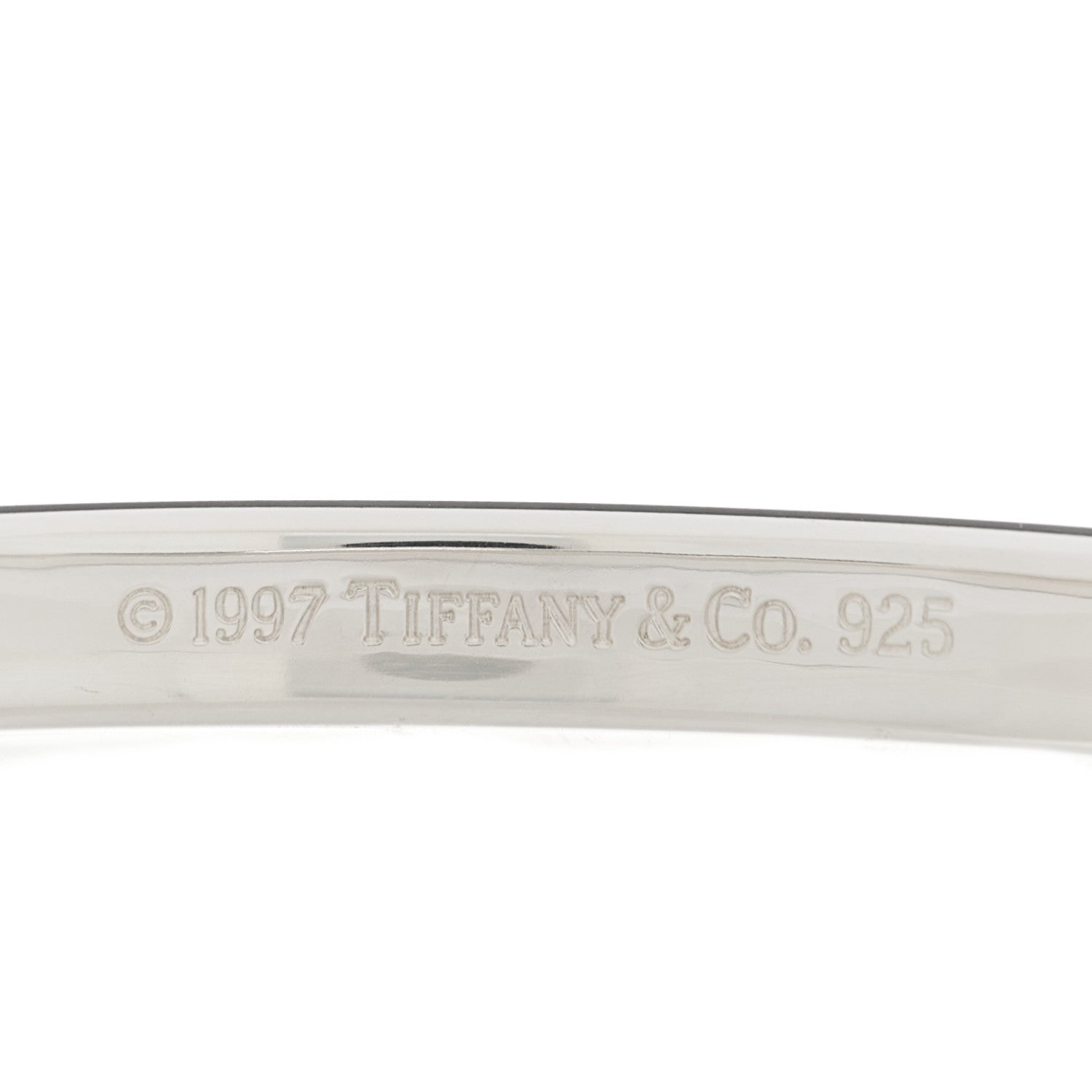 Tiffany Sterling Silver Narrow 1837 Bangle Bracelet 3 of 3