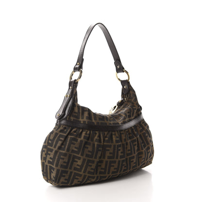 Fendi Zucca Cuoio Lucido Chef Hobo Tobacco Moro 1 of 10
