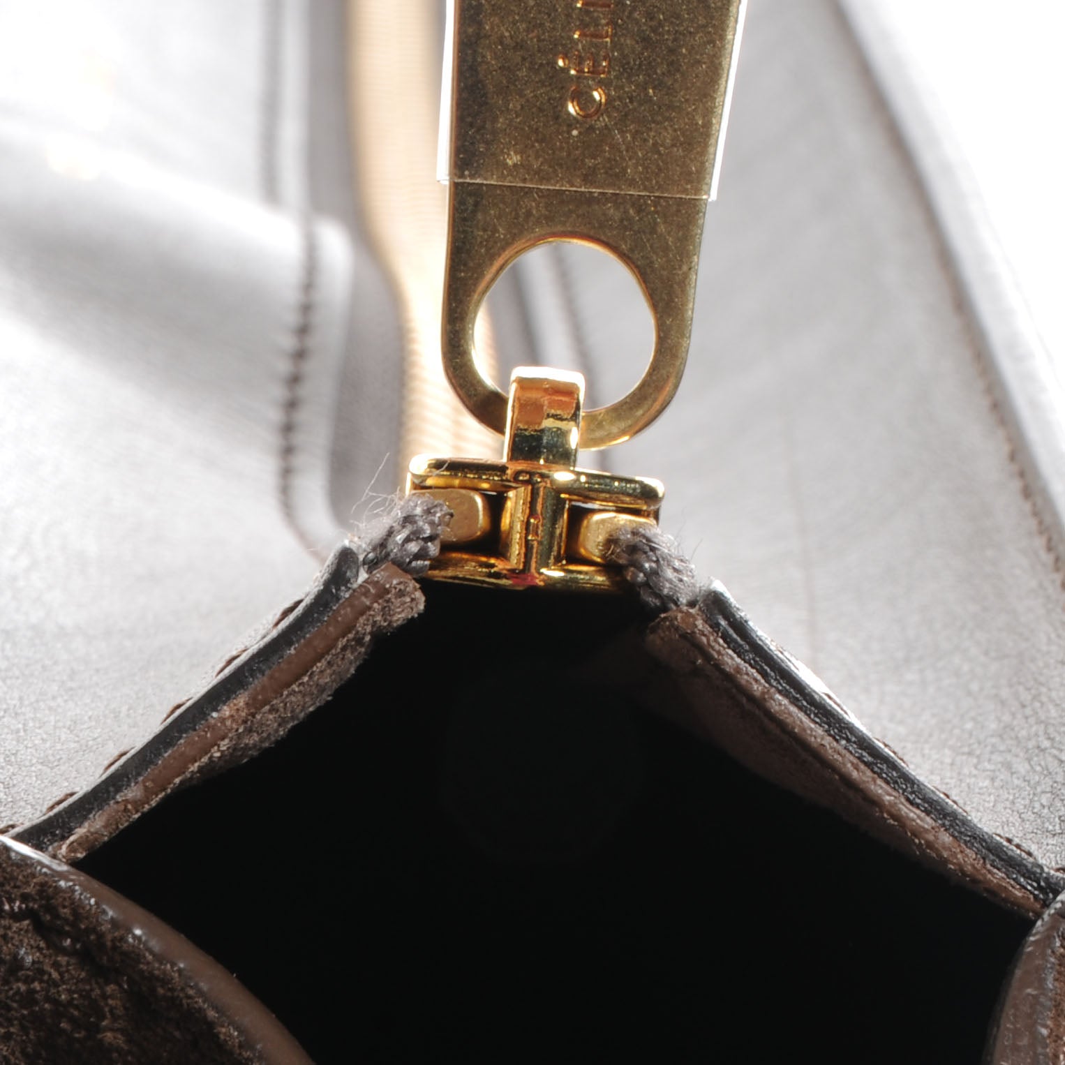 Celine Calfskin and Suede Large Tri-Color Trapeze Granite 8 of 9