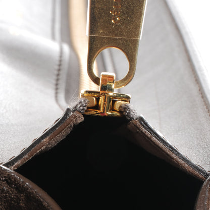 Celine Calfskin and Suede Large Tri-Color Trapeze Granite 8 of 9
