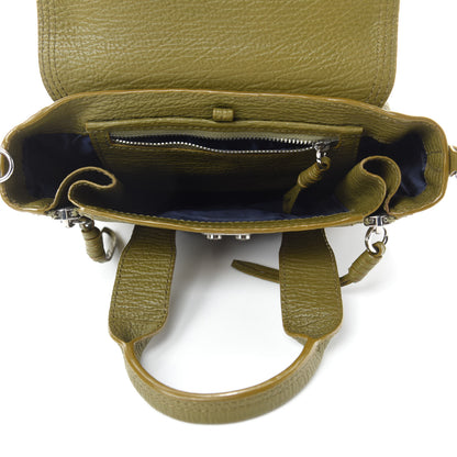 3.1 Phillip Lim Textured Calfskin Mini Pashli Satchel Green 5 of 11