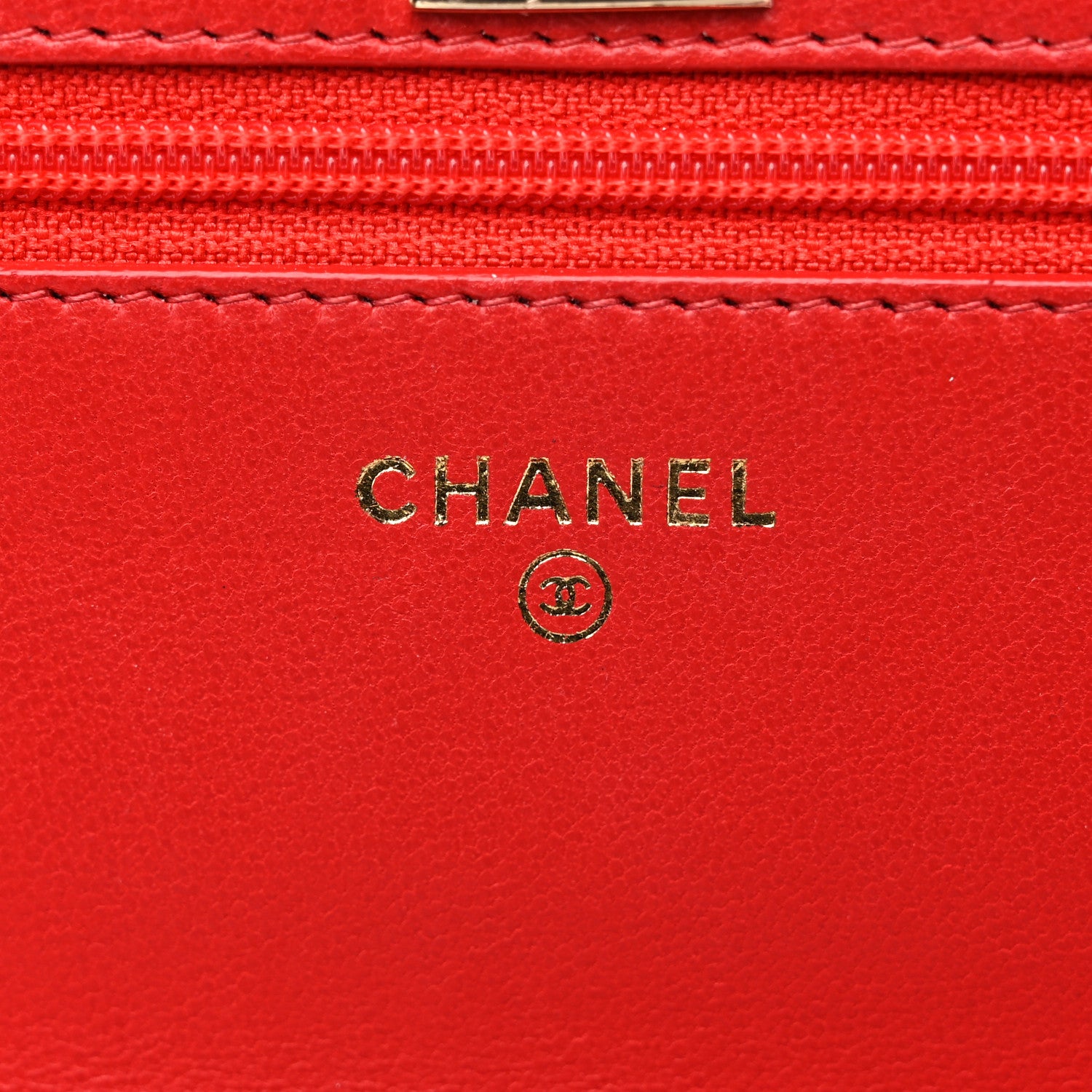 Chanel Lambskin Quilted Trendy CC Wallet On Chain WOC Red 6 of 13