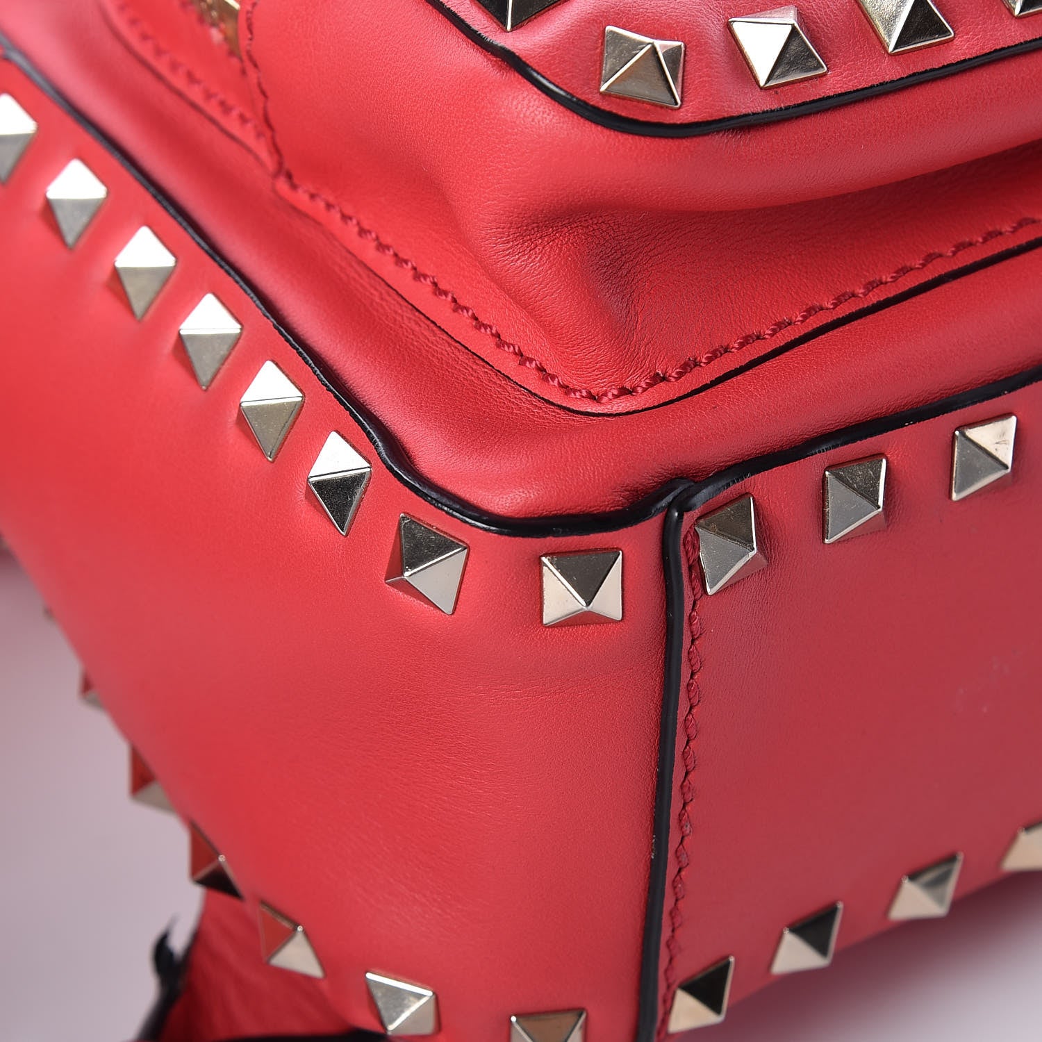 Valentino Garavani Calfskin Mini Rockstud Backpack Deep Fuxia 11 of 15