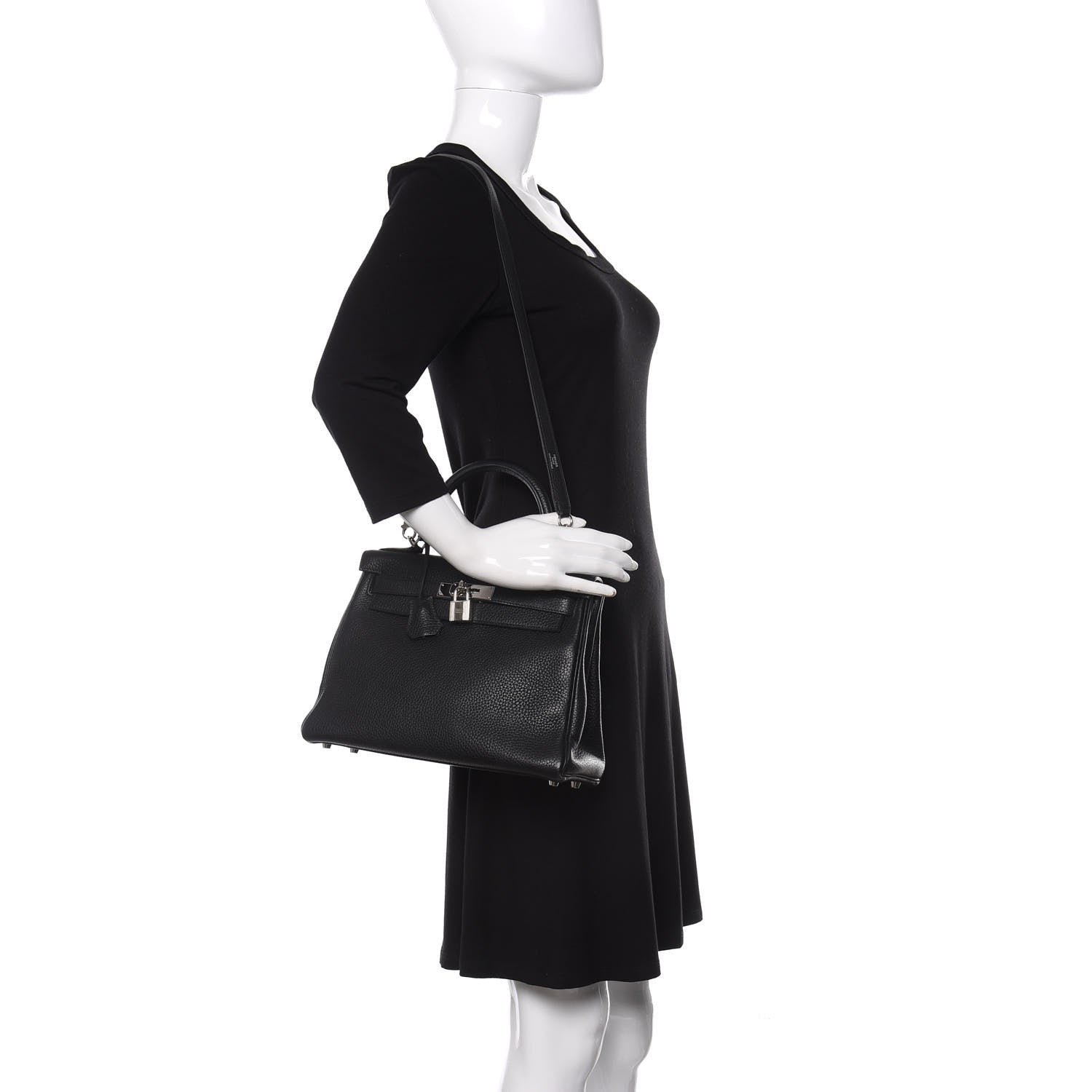 Hermes Taurillon Clemence Kelly Retourne 28 Black 2 of 10