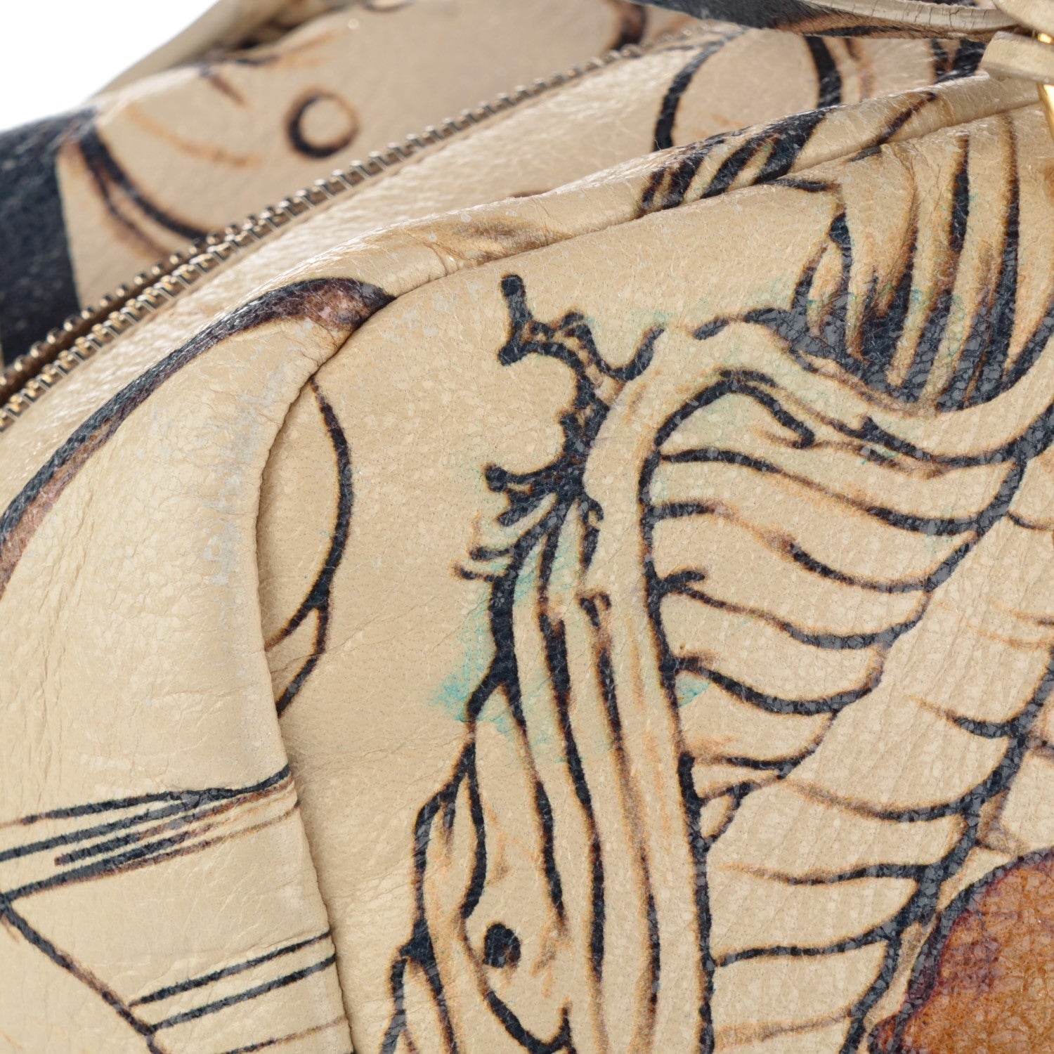 Prada X JAMES JEAN Cervo Lux Fairy Print Large Double Handle Boston Bag Prugna 13 of 19