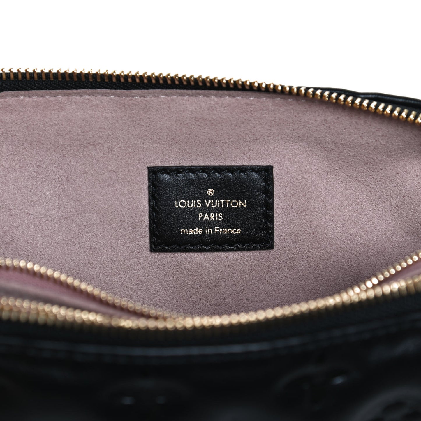 Lambskin Embossed Monogram Coussin PM Black