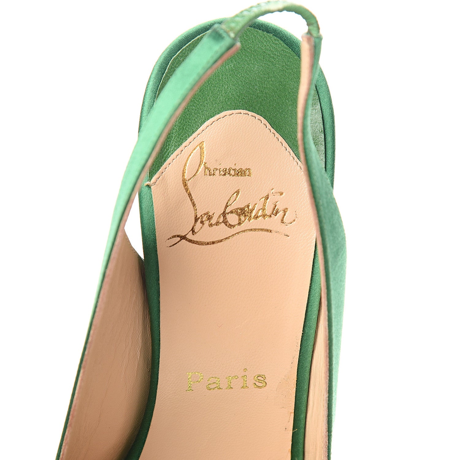 Christian Louboutin Satin Very Noeud 120 Pumps 38 Verde Imperiali 9 of 10