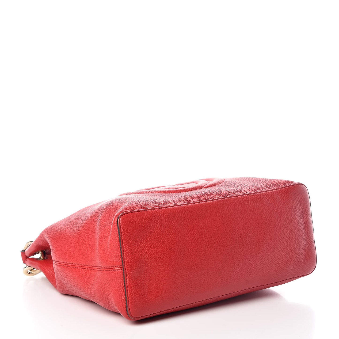 Pebbled Calfskin Large Soho Hobo Tabasco Red