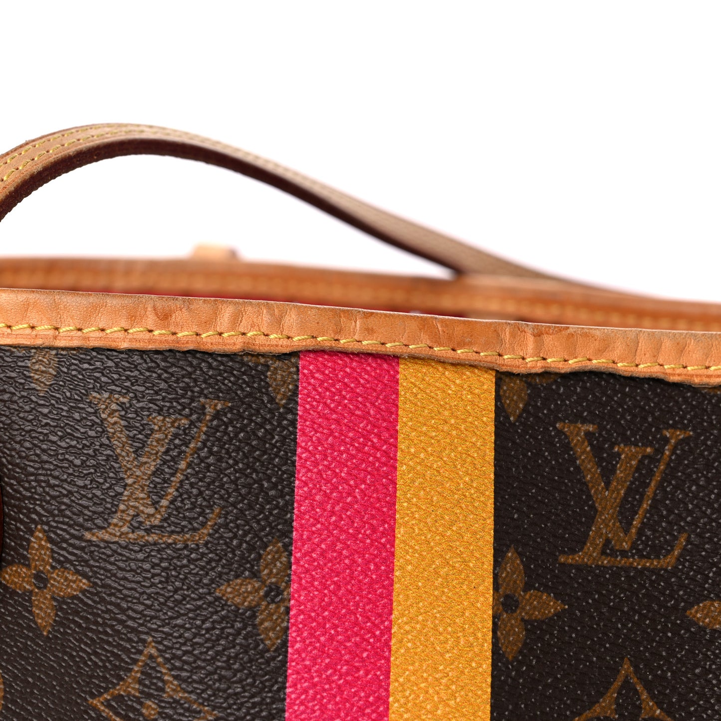 Monogram My LV Heritage Neverfull MM Fuchsia Yellow