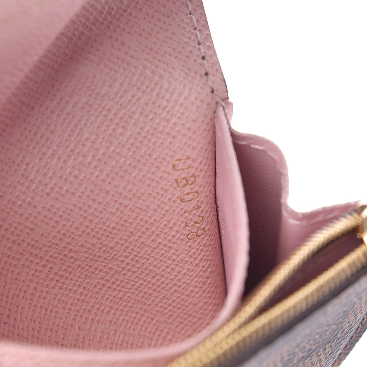 Louis Vuitton Damier Ebene Rosalie Coin Purse Rose Ballerine 7 of 8