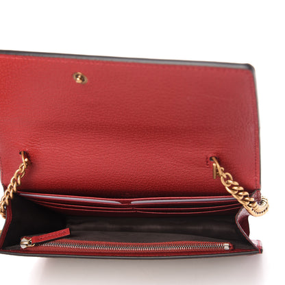 Gucci GG Supreme Monogram Web Queen Margaret Chain Wallet Red 5 of 9