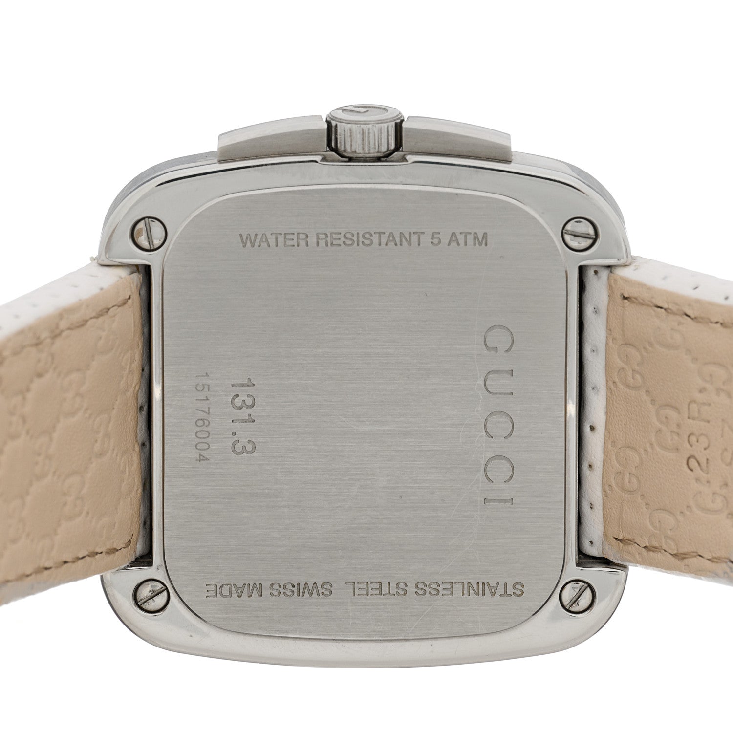 Gucci Stainless Steel Fabric 40mm G Coupe Square Chronograph Quartz Watch Web 4 of 5