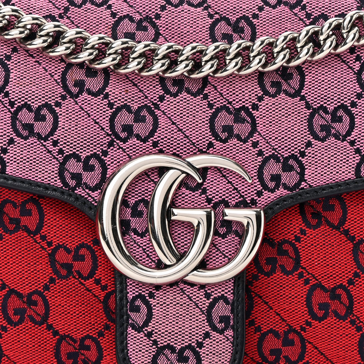 Monogram Multicolor Matelasse Diagonal Small GG Marmont Shoulder Bag Pink Blue Red Yellow Green